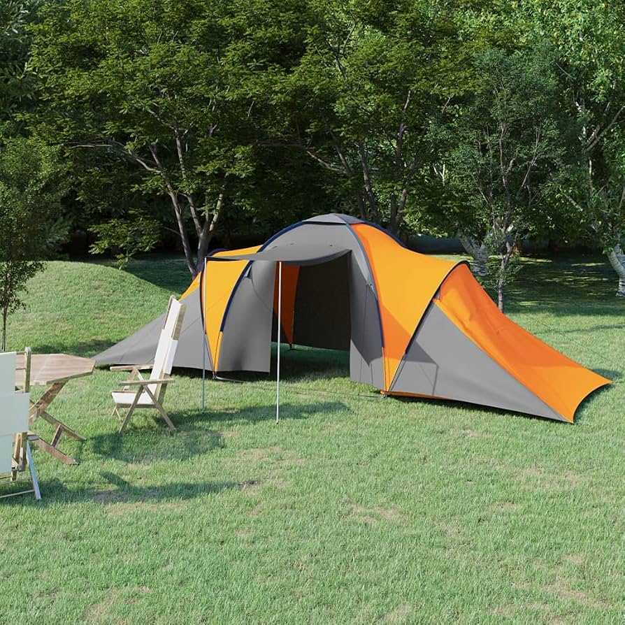 wohnzelt-767cxi-1.jpg Annlera Tunnelzelt Grau und Orange Campingzelt 6 Personen Grosses Zelt Wohnzelt Outwell Zelt Reisezelt Zelt für Trekking Camping Outdoor 576x235x190 cm : Amazon.de: Sport & Freizeit – Bild 1