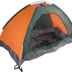 Automatisches Zelt für 1–2 Personen – Wasserdicht, Winddicht, Große Kapazität, Grün/Orange, für Camping & Reisen