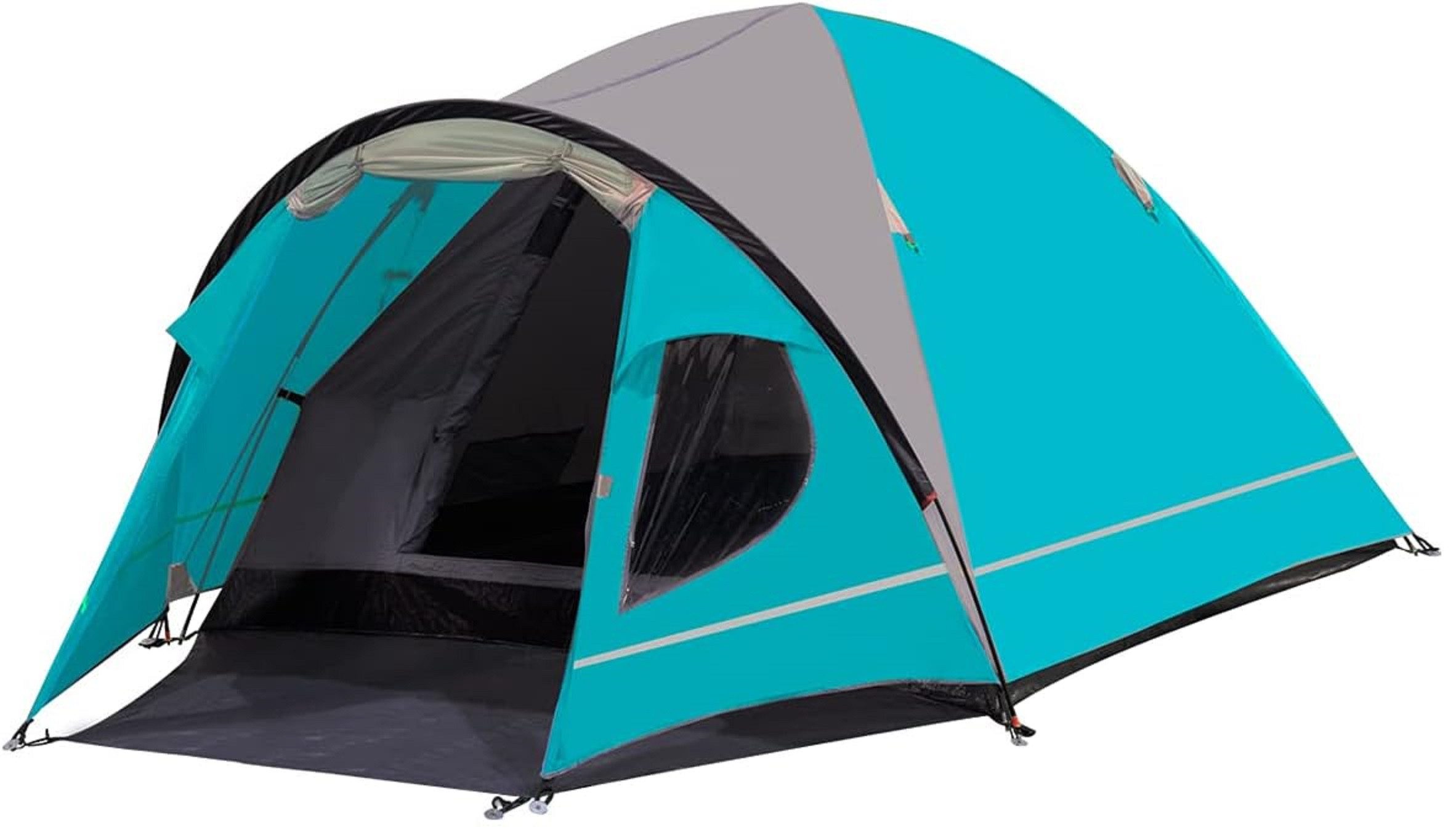 zelt-3-personen-wasserdicht-401qjw-1.jpg Portal Outdoor Kuppelzelt Zelt für 3 Personen wasserdicht wasserfest Camping Bravo 3 blau, Personen: 3 (mit Transporttasche), mit Veranda wetterfest, Igluzelt – Bild 1