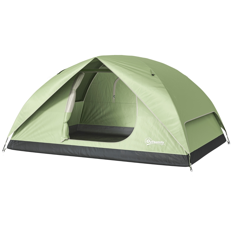 zelt-3-personen-wasserdicht-542onk-1.jpg Outsunny Campingzelt 3 Personen Wasserdicht und Tragetasche Grün | Aosom.de – Bild 1