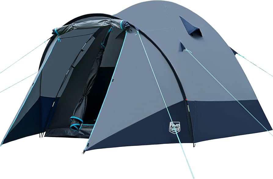 zelt-4-personen-wasserdicht-466sze-1.jpg TIMBER RIDGE Zelt 4 Personen Stehhöhe 190cm Camping Zelt Wasserdicht : Amazon.de: Sport & Freizeit – Bild 1