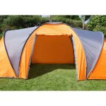 Campingzelt Loksa, 6 Mann Zelt Kuppelzelt Igluzelt Festival Zelt, 6 Personen ~ orange von heute wohnen