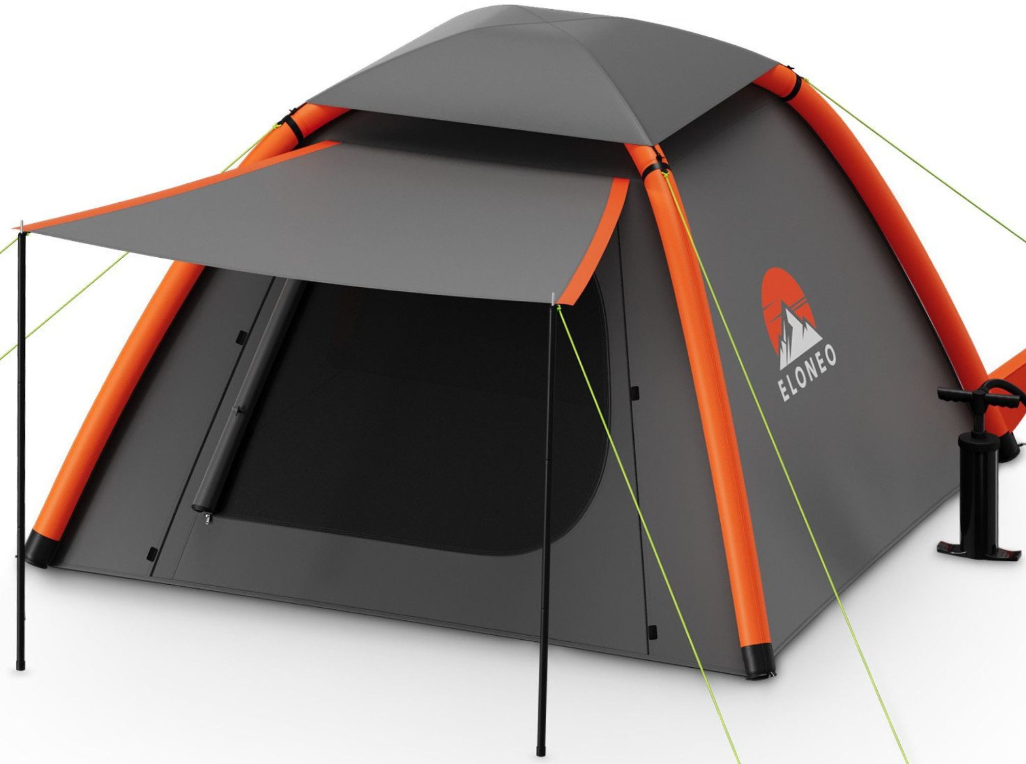 zelt-aufblasbar-6-personen-086smu-1.jpg ELONEO aufblasbares Zelt mit Vordach & Luftpumpe, 1 4 Personen, Camping Zelt, Luftzelt, Personen: 4, Familienzelt, wasserdicht, ultraleicht, mit ... – Bild 1