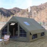 Großes aufblasbares Familienzelt mit Herd Jack Loch 4 6 Personen 4 Jahreszeiten wasserdichtes Luftzelt mit Pumpe winddichtes Pop Up Design für ...