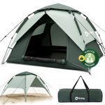 Sekey Kuppelzelt Campingzelt 2 Personen Wasserdicht Strandmuschel Strand, Personen: 2, Pop up Kuppelzelte, Automatisches Hydraulik System, UPF50+