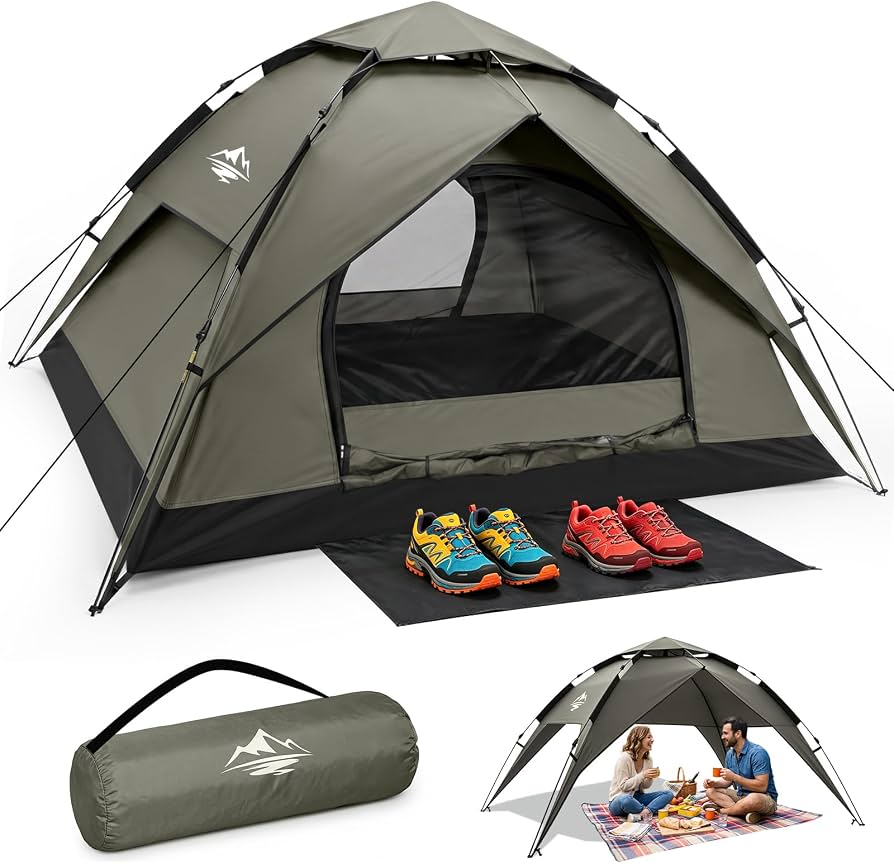 zelt-schnellaufbau-352dyv-1.jpg Campingzelt 2 3 Personen Pop Up Zelt wasserdicht 40s Schnellaufbau Wurfzelt | 40s Aufbau Pop Up Campingzelt, Zelt 2 3 Personen 3000mm wasserdicht & ... – Bild 1