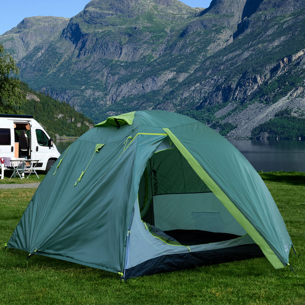 zelt-wasserdicht-000kxv-1.jpg Camping Zelt, für 3 Personen, grün, wasserdicht, L 300 cm, | ETC Shop – Bild 1