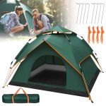 AKKEE Kuppelzelt Automatisches Pop up Zelt für 3 4 Personen, wasserdicht, für Camping, Wandern, Picknick, Jagen und Angeln