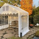 Gartenzelt 3x2m PVC weiß