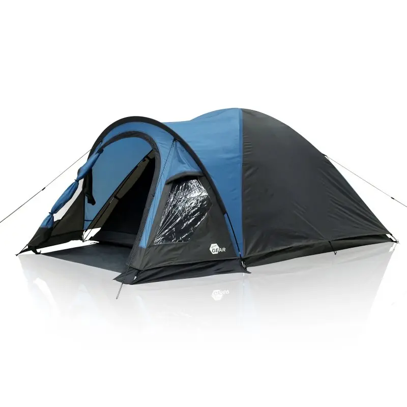 zelt-wasserdicht-999htw.webp your GEAR Zelt Tivano 3 Personen Kuppelzelt Fenster Vorbau Belüftung wasserdicht 5000 mm Blau Grau – Bild 1