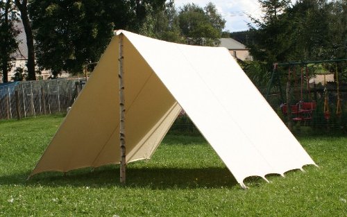 zeltplane-kaufen-017uqc-1.jpg 2 x 3m Reenactment tarp Lagerplane Zeltplane Fly Segel Plane Sonnensegel Mittelalter Zelt Frame Tent : Amazon.de: Sonstiges – Bild 1